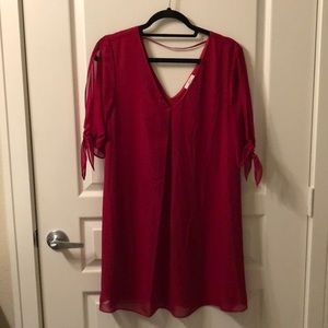 Red Shift Dress